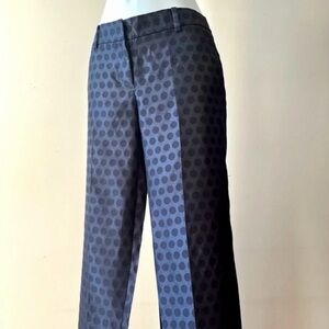 J.Crew Navy Blue Polka Dot City Fit Skimmer Trousers